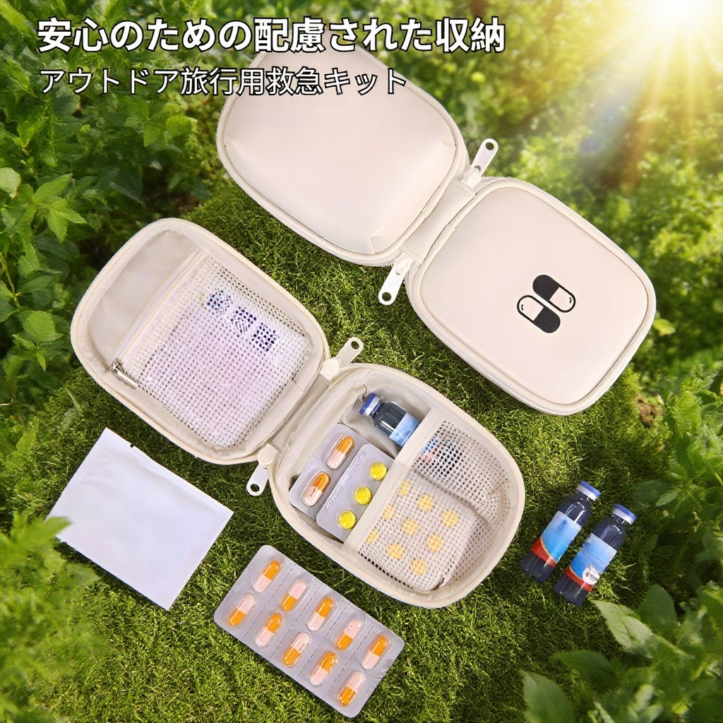 家族用アウトドア薬収納バッグ