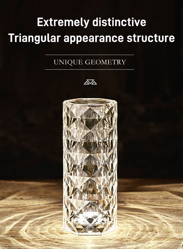 Diamond crystal lamp perfect for romantic settings