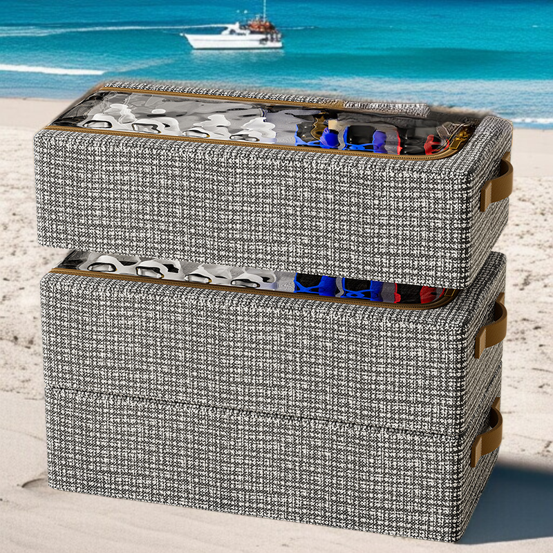 접이식 침대 밑 신발 수납함 사용 예시