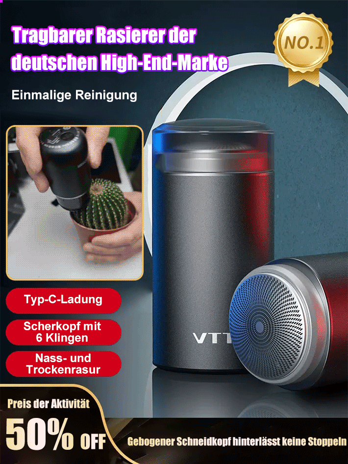 Saubere, sanfte Reinigung elektrischer Minirasierer