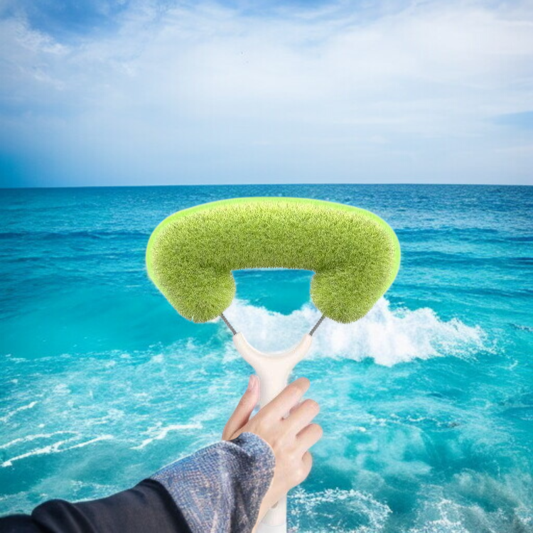 가정용 창문청소도구 사용 모습