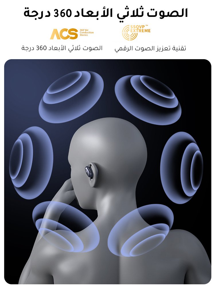 سماعة بلوتوث OWS مفتوحة ثلاثية الأبعاد