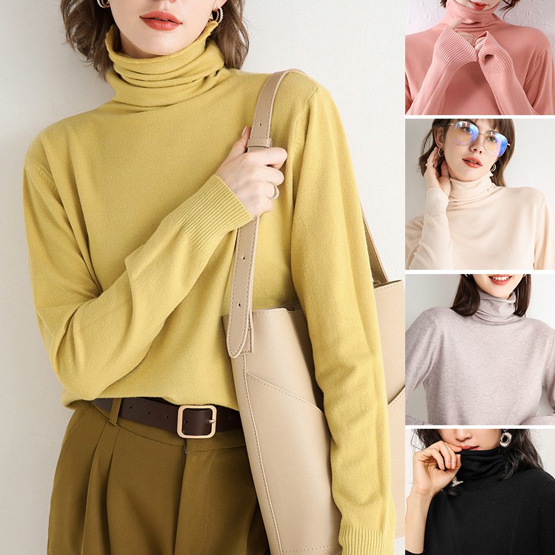 タートルネックニット