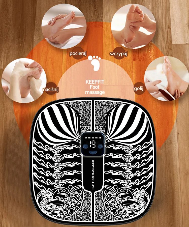 Inteligentny EMS poduszka stóp do masażu punktów akupunkturowych , urządzenie do upiększenia nóg