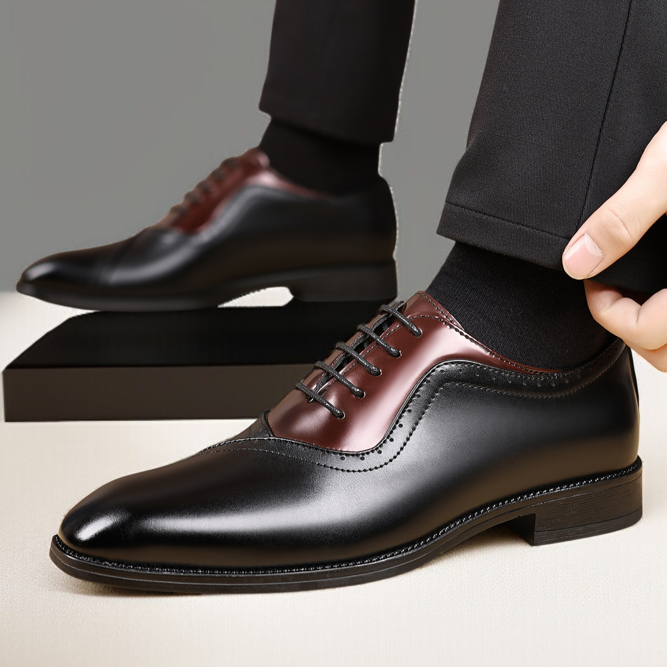 大きいサイズ メンズ フォーマル レザー オックスフォードシューズ 