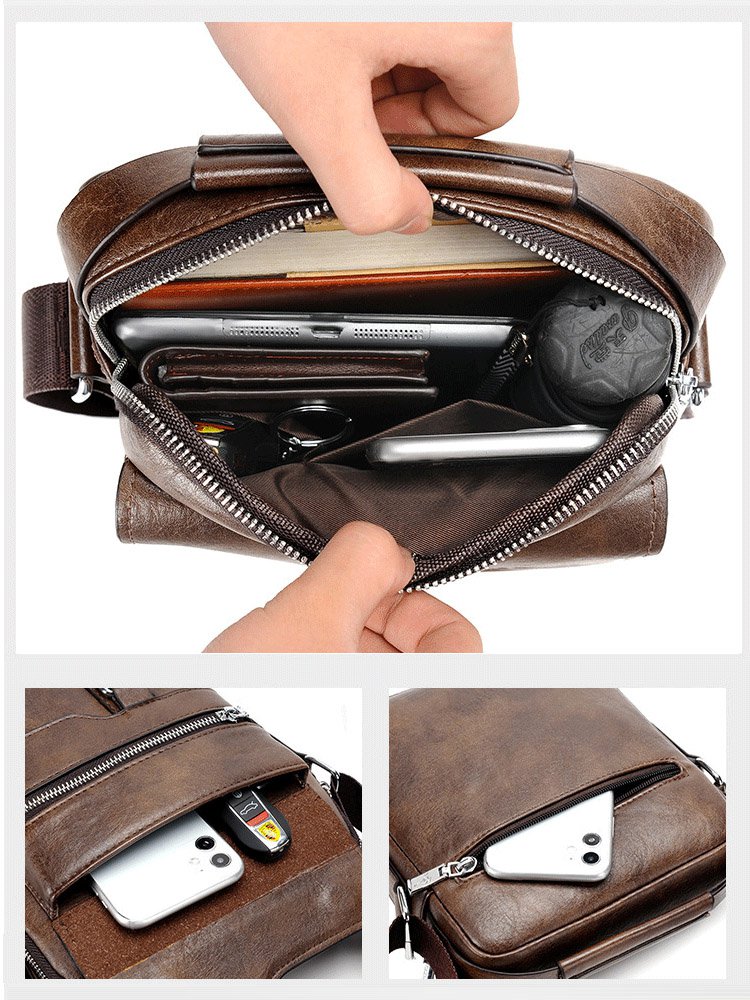 Męska torba biznesowa z bydlęcej skóry