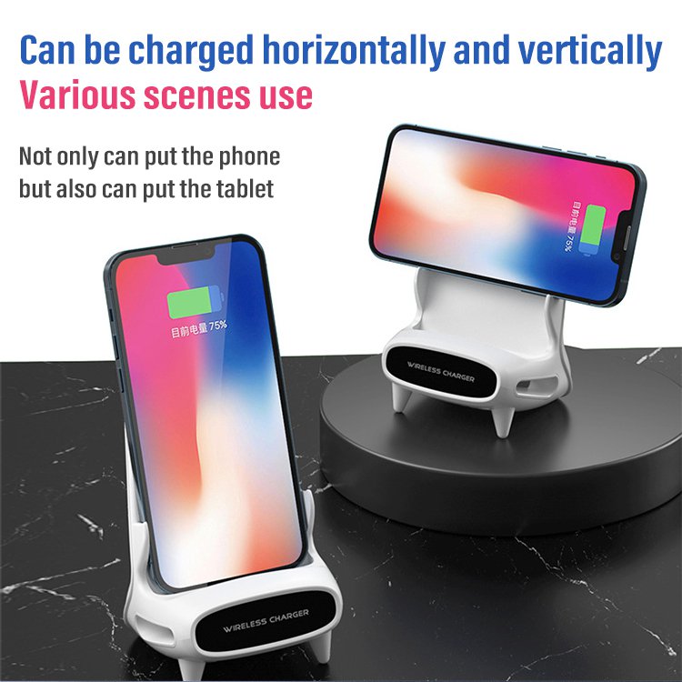 Desktop vertical wireless fast charging phone stand