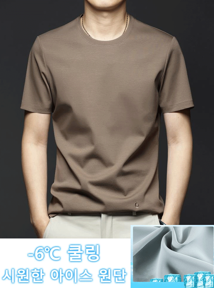 JL-남성 잠사 반팔 티 셔츠