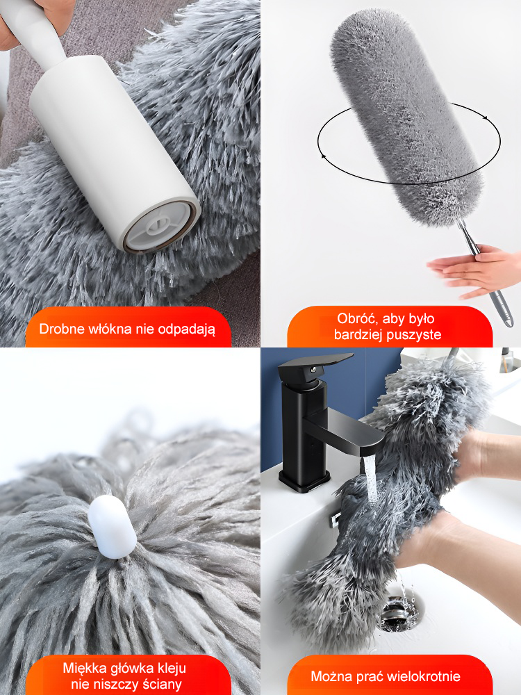 【Łatwe usuwanie kurzu】 Wielofunkcyjna, wysuwana szczotka do kurzu