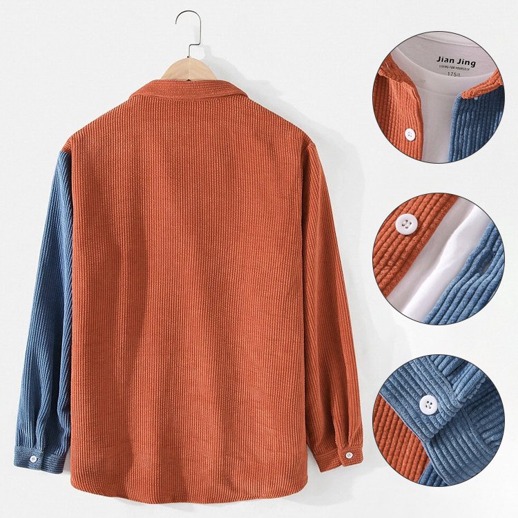 メンズ折襟コーデュロイ・ジャケット