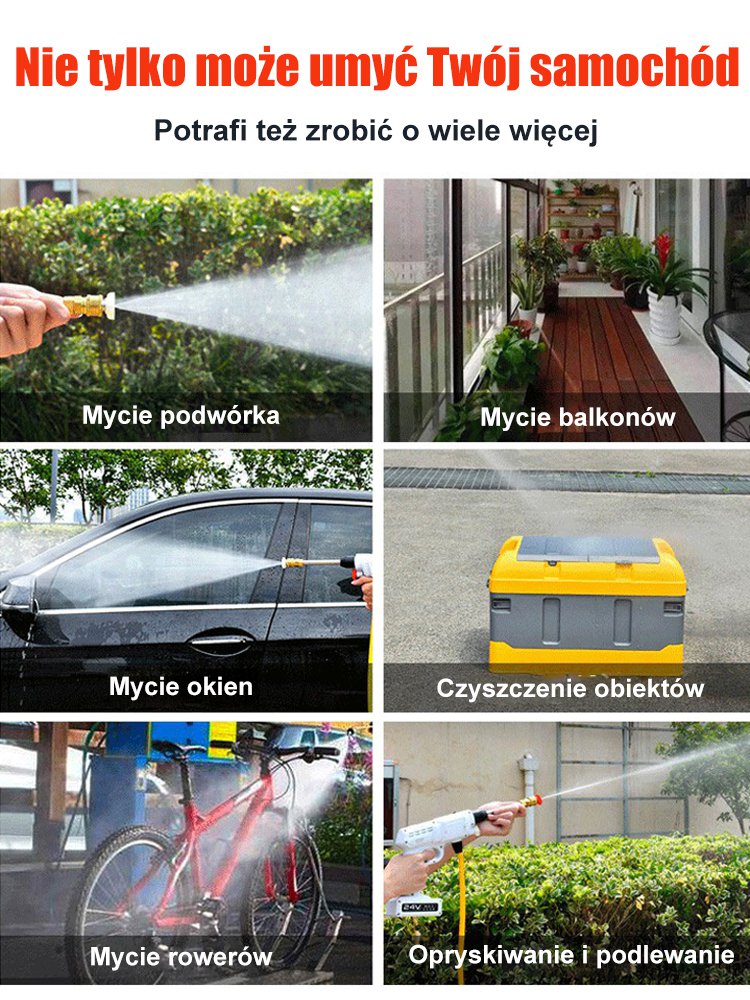 Niemiecki wysokociśnieniowy pistolet wodny bezprzewodowy