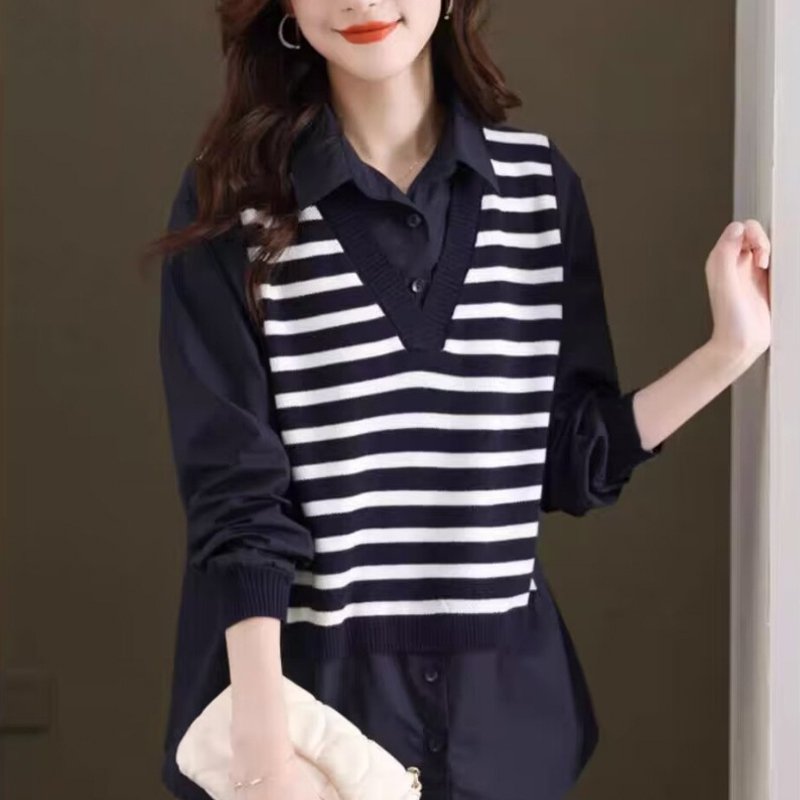 레이어드 스트라이프 셔츠