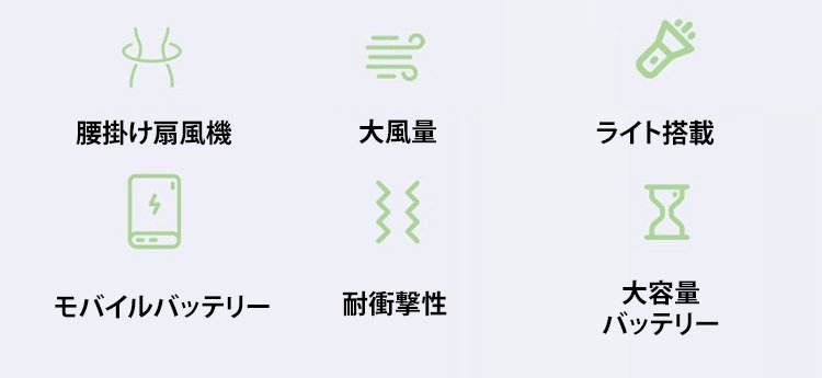 腰掛け扇風機のパッケージ内容