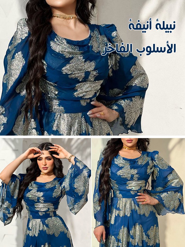 الفستان الفرنسي المطبوع الفاخر الحصري（يأتي أكبر الخصم لا مثيل له）