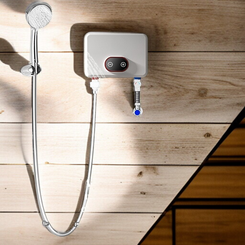 Detalle del panel de control del termotanque sin tanque