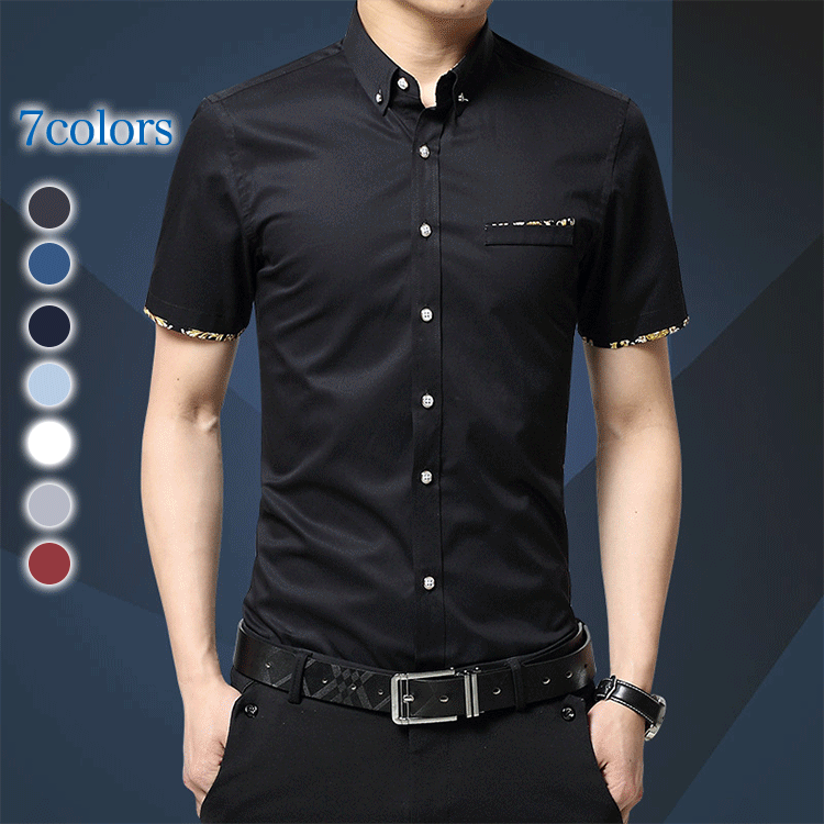 ノーアイロン半袖シャツ