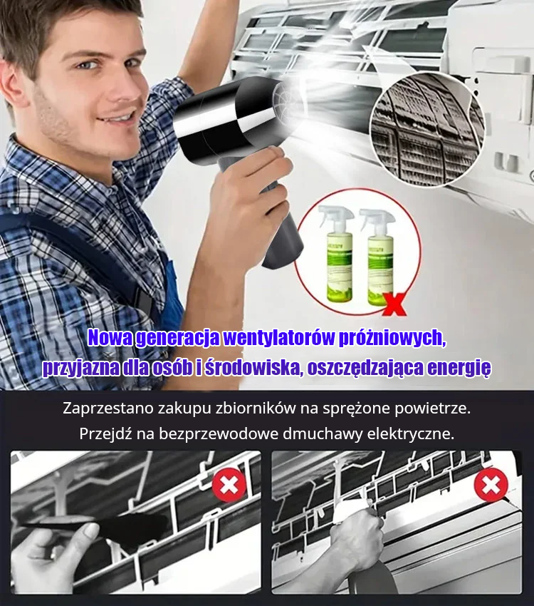 Przenośna bezprzewodowa suszarka do włosów