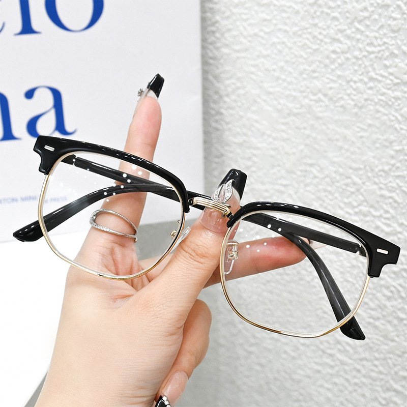 남녀통용 하이비주얼 원근양용 블루라이트 방지 반무테 근시경