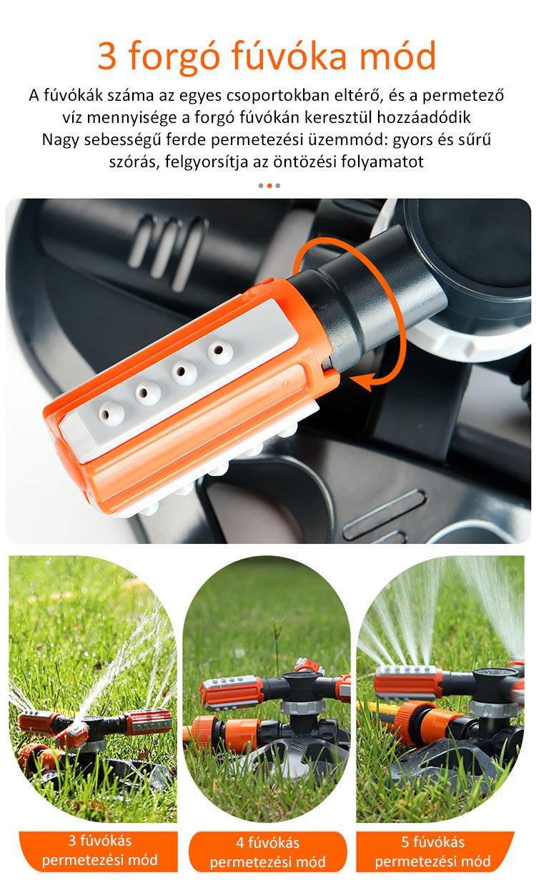 Gyors csatlakoztatású automatikus locsoló kerti tömlőhöz