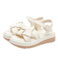 軟皮編織羅馬涼鞋