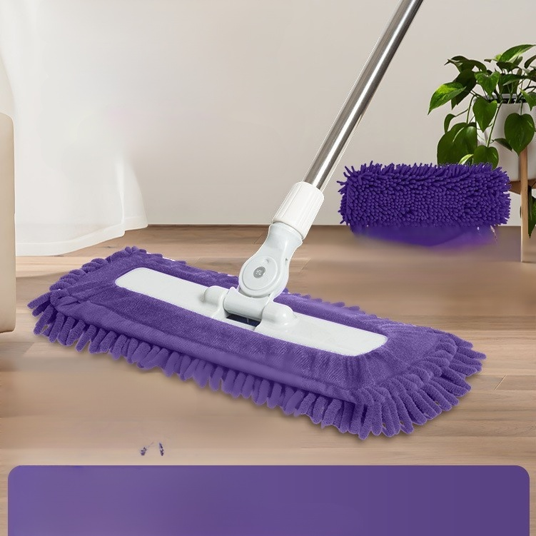 伸縮加強桿拖把-紫色