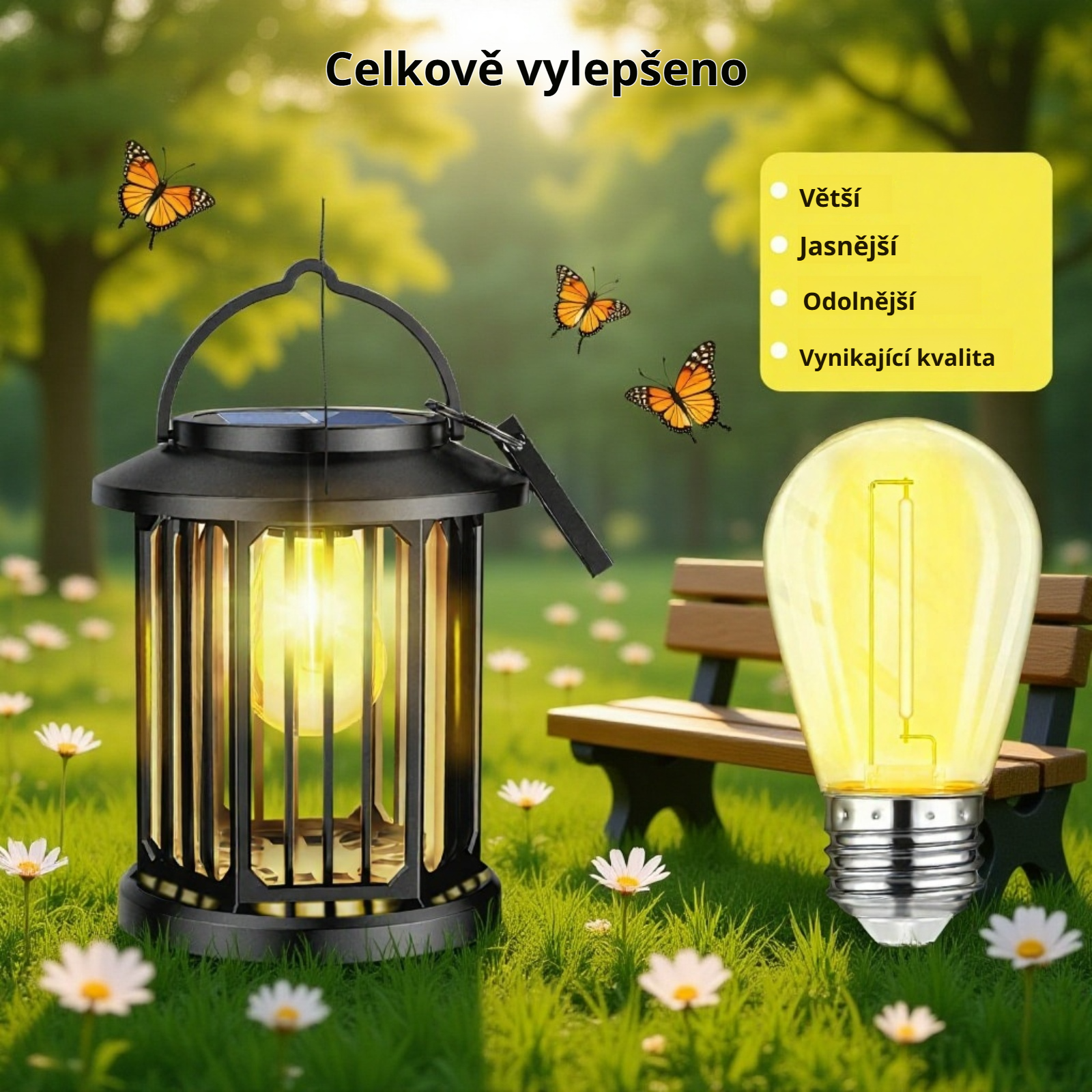 Solární lampa pro venkovní použití