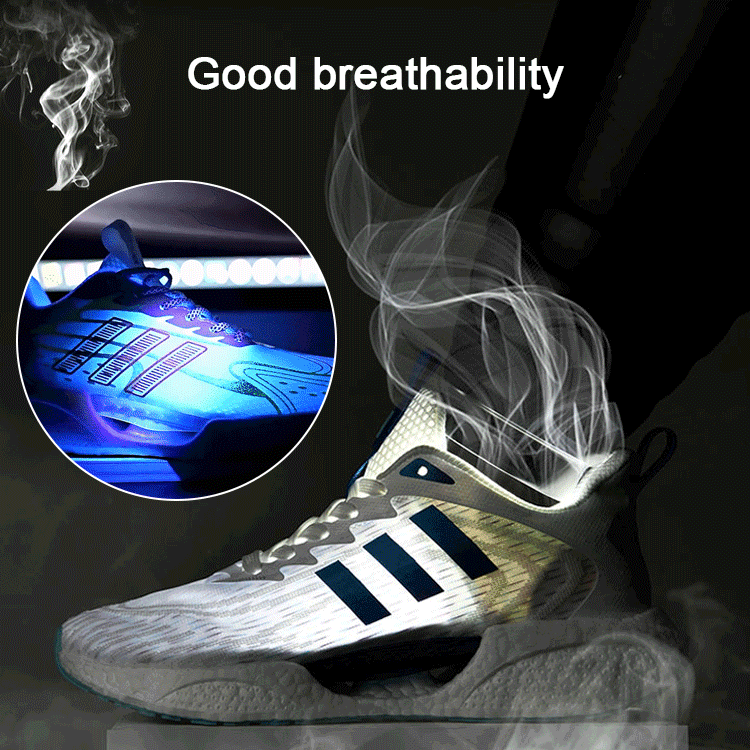 Unisex non-slip soft sole flyknit running shoes