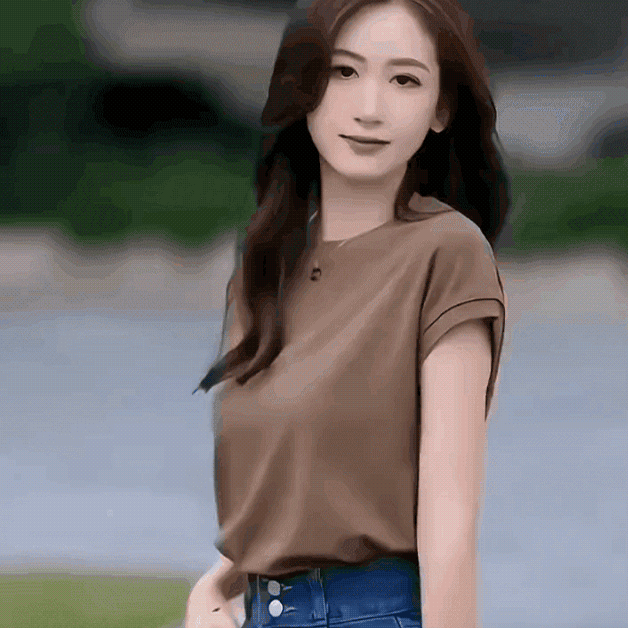Ice silk loose sleeve versatile round neck T-shirt