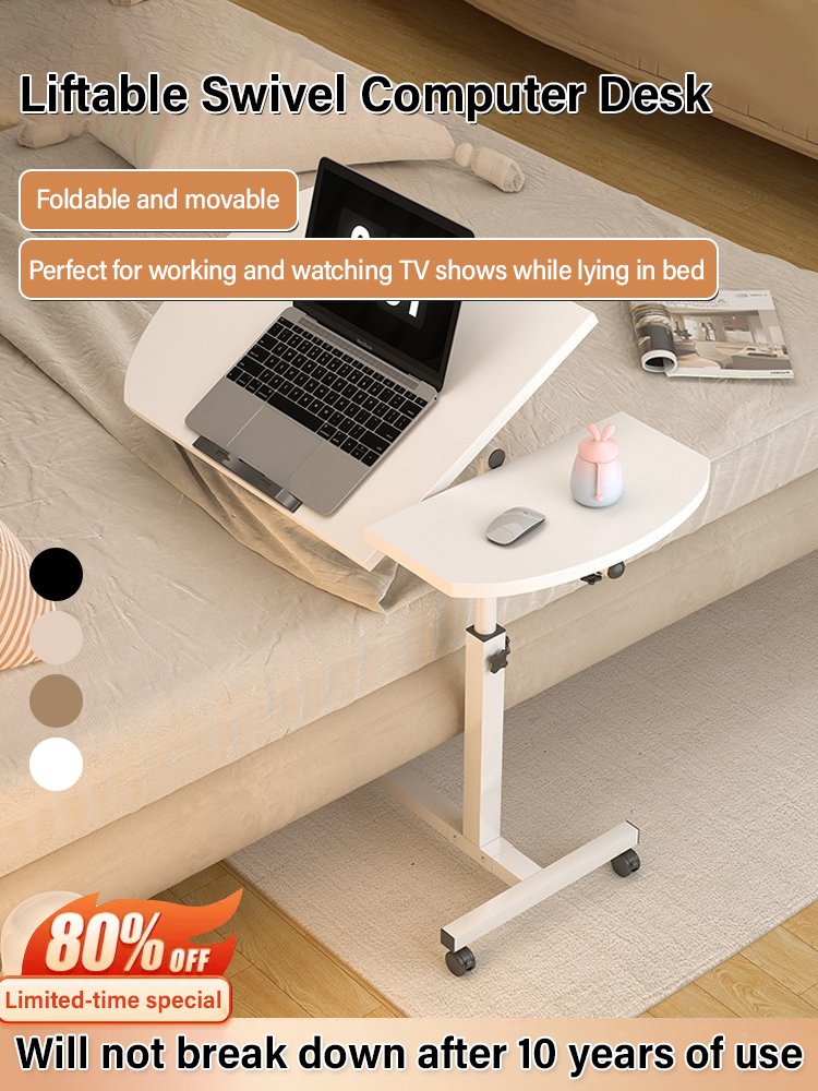 Adjustable mobile bedside table
