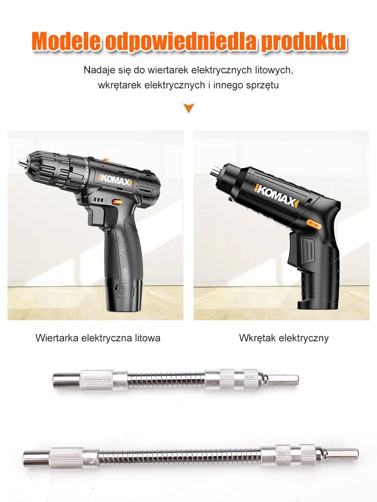 Elastyczny wkrętak z metalowym trzpieniem - przekierowanie