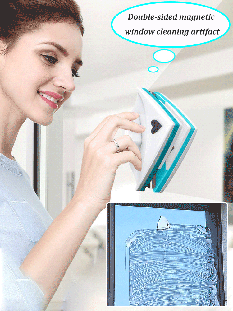 Effortless double-sided glass wiper