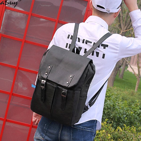 【홈폐이지】 남자 워싱 양가죽 백팩